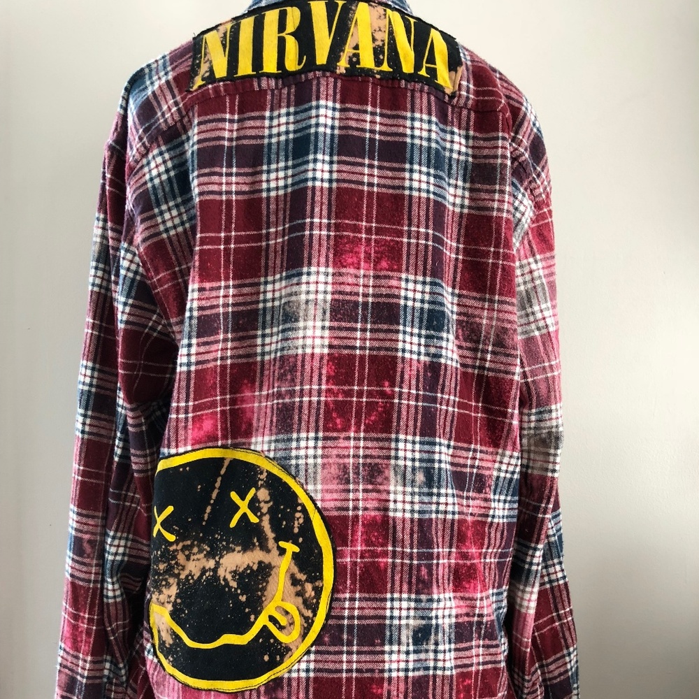 Nirvana Reclaimed Vintage Flannel Shirt NWT